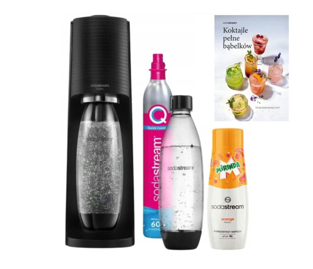 SodaStream Zestaw saturator Terra Black + Mirinda +książka z przepisami - 1589967 - zdjęcie